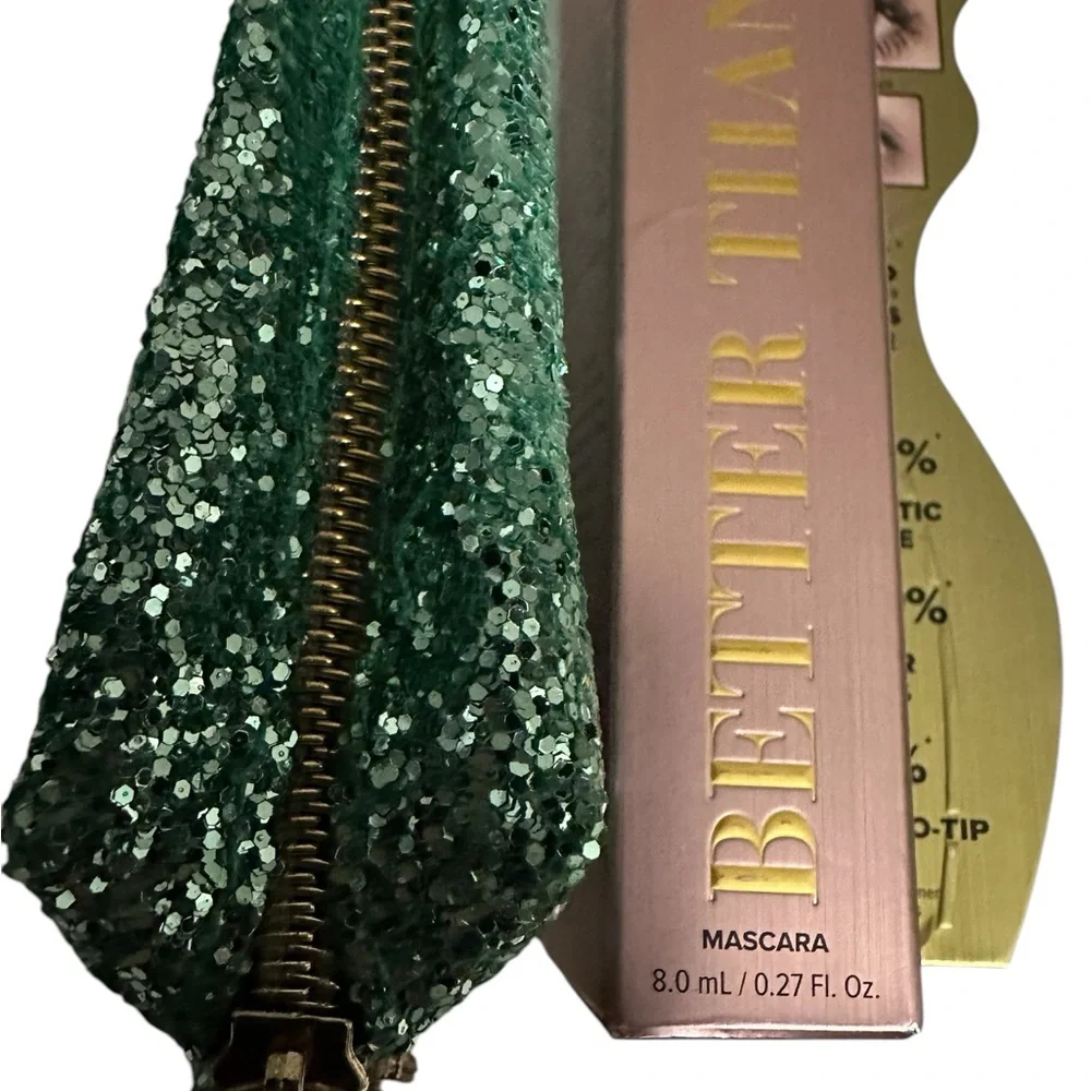 Too Faced Better Than Sex Mascara Bundle w/ Too Faced Lipstick Pouch New